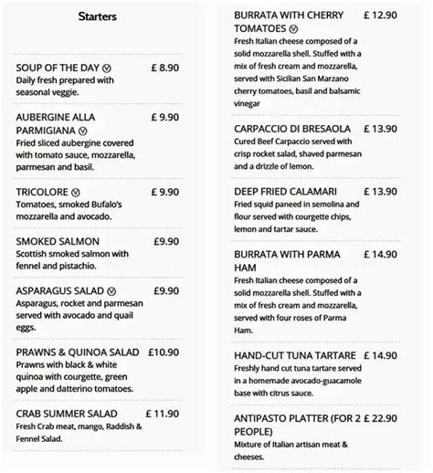 salotto 31 menu.